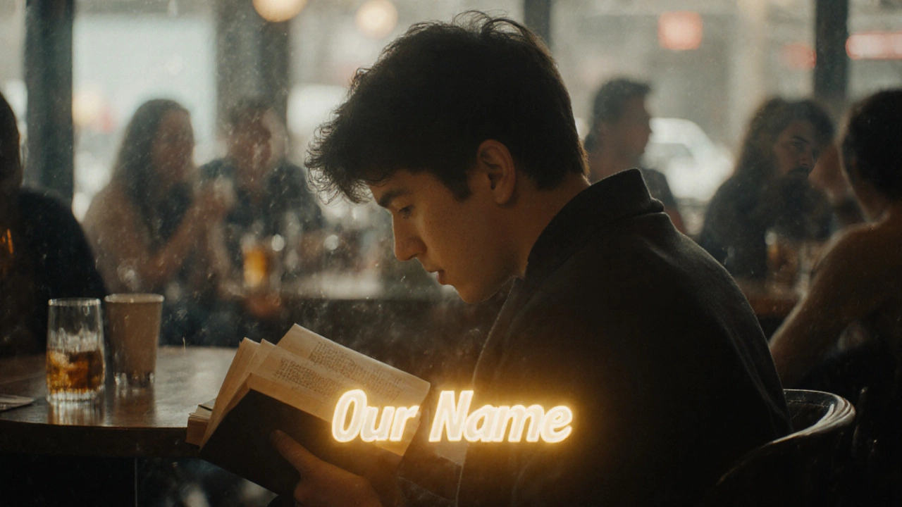 Человек в кафе фокусируется на книге, игнорируя шум, кроме одного выделенного слова — своего имени.