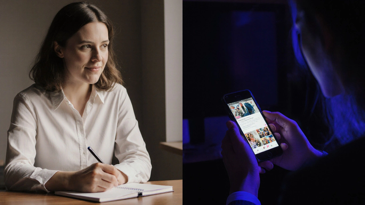 Сравнение: этичный психолог задаёт вопросы и неэтичный даёт советы с телефоном.