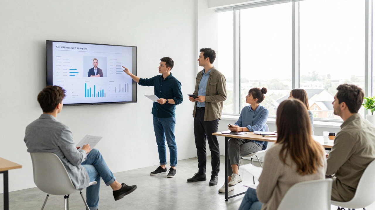 Психологи работают в офисе: анализируют данные, ведут тренинг, консультируют семью.