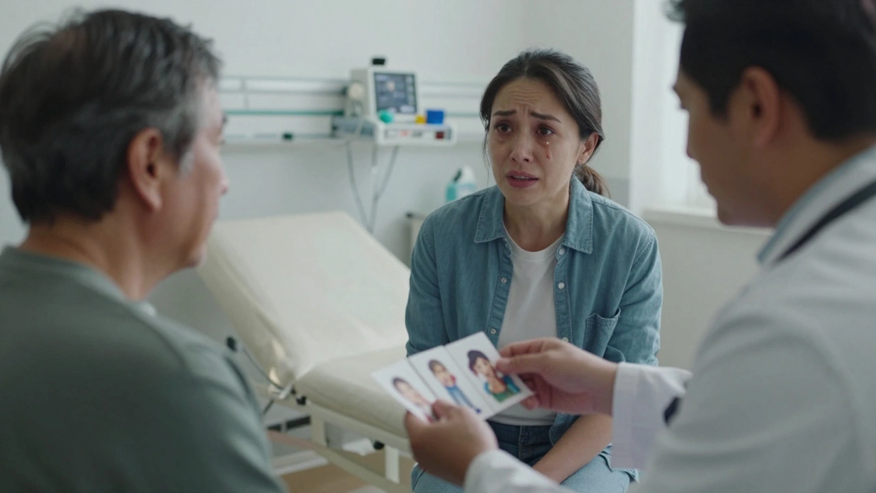 Психолог помогает пациенту после инсульта восстанавливать речь в реабилитационном центре.