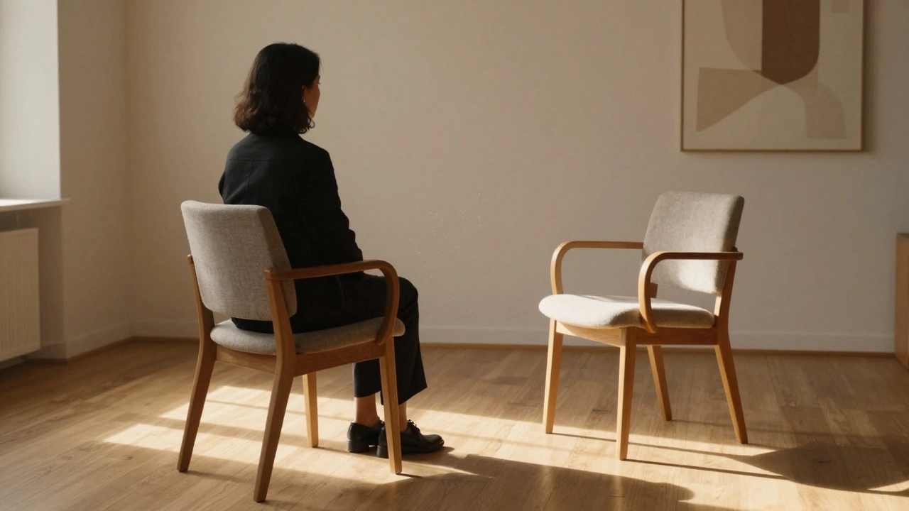 Пустой стул в кабинете психолога для терапии