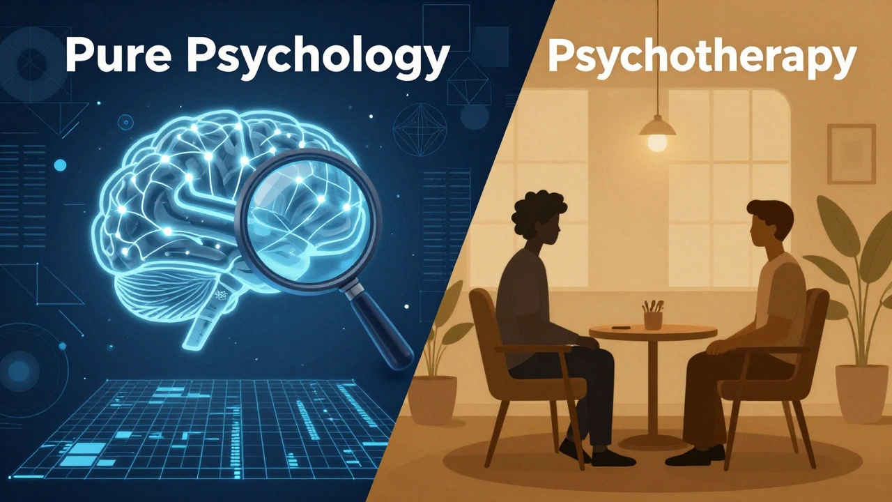 Контраст между научным анализом психики и процессом психотерапии